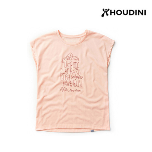 [후디니] HOUDINI 빅업 메시지 반팔 티셔츠 여성용